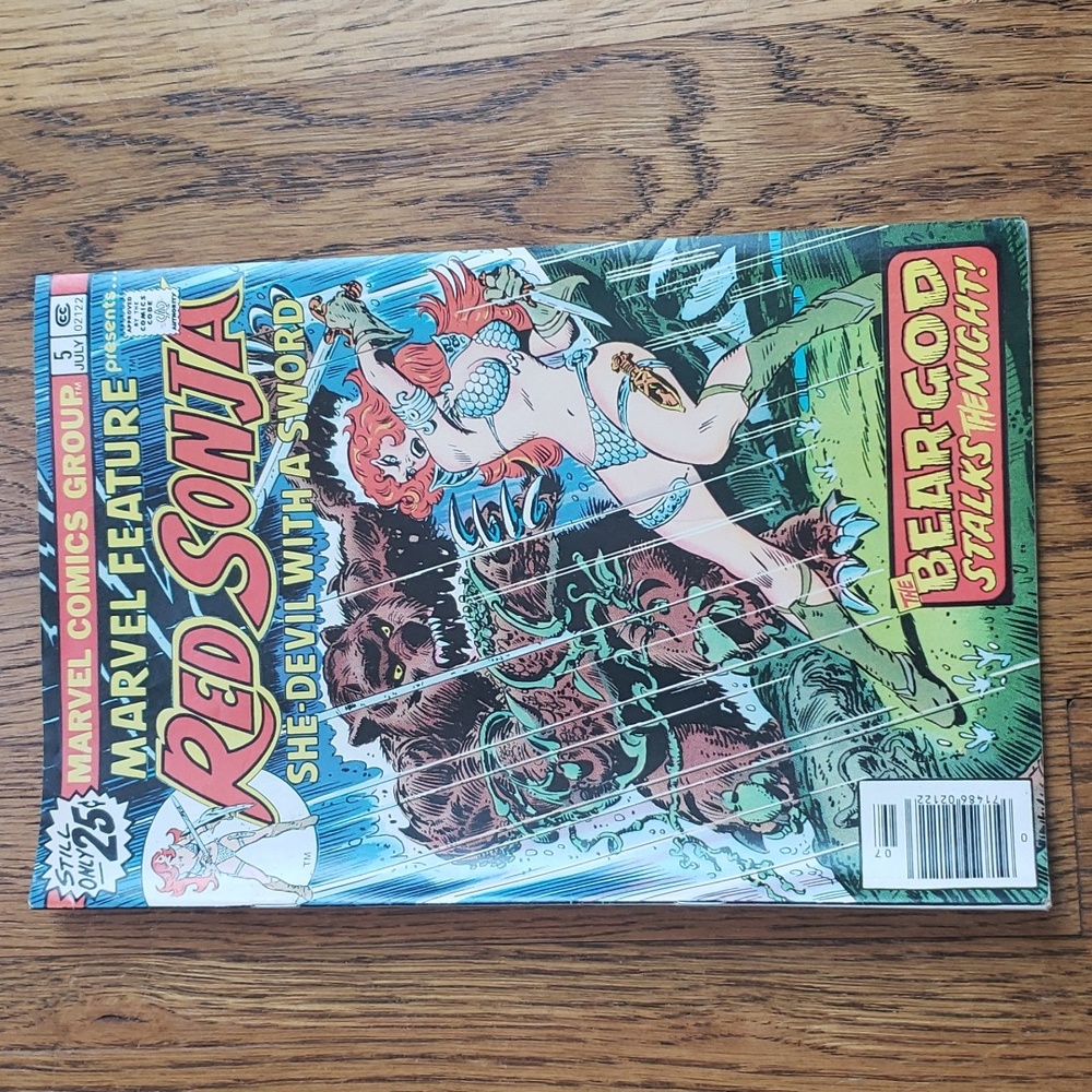 Vintage 70s Red Sonja She Devil With A Sword Vol. 1 No. 5 Marvel Comics Group - Picture 1 of 16